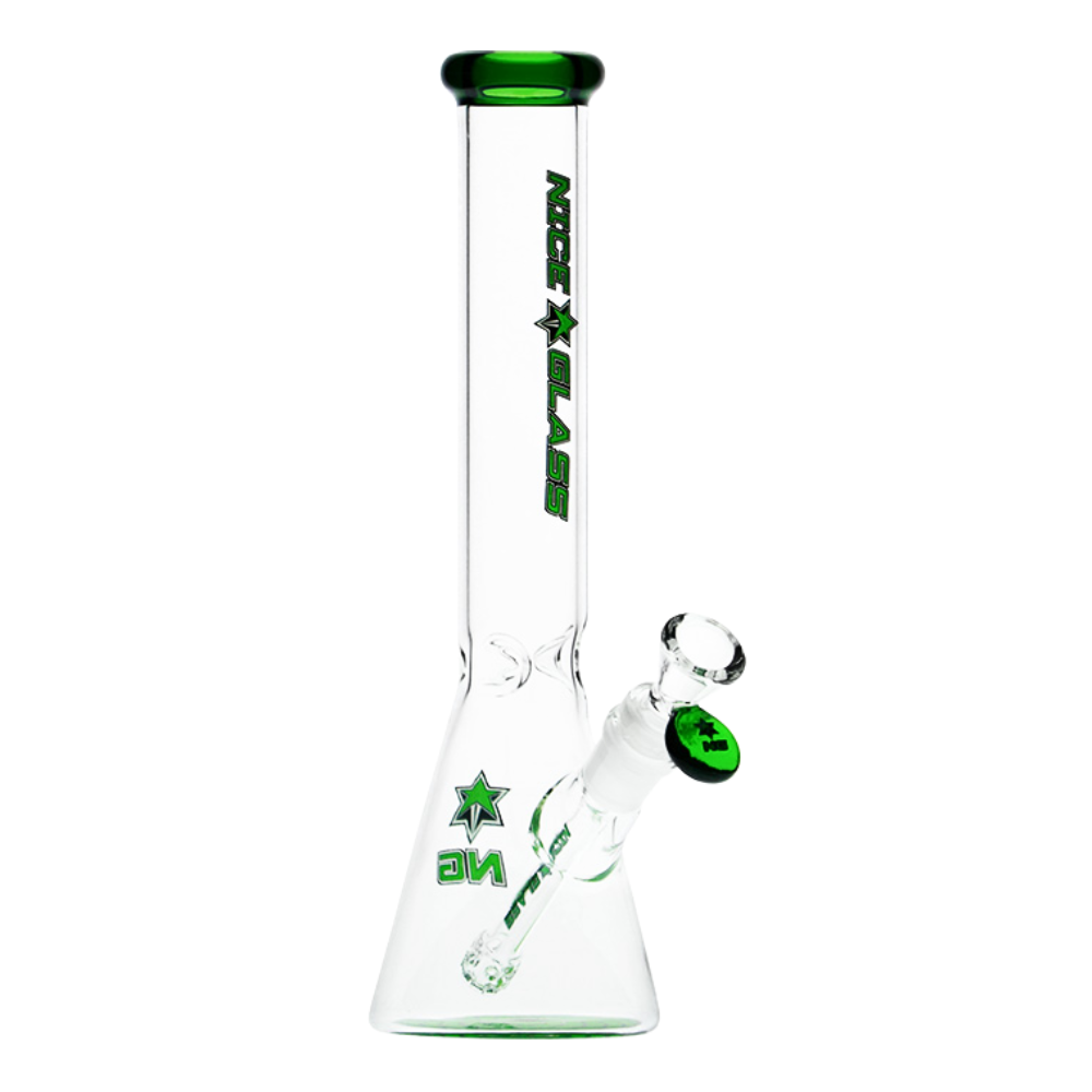 11" 7mm Nice Glass Slim Beaker with Bottom Design