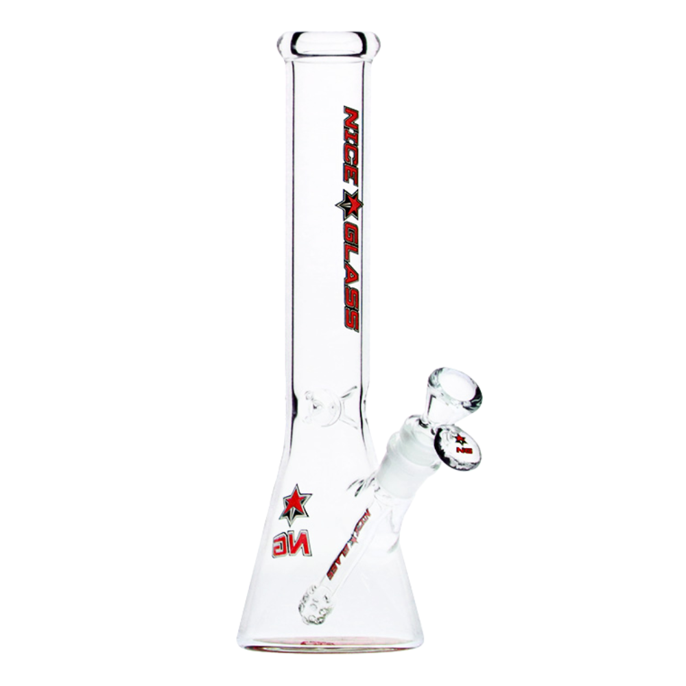 11" 7mm Nice Glass Slim Beaker with Bottom Design