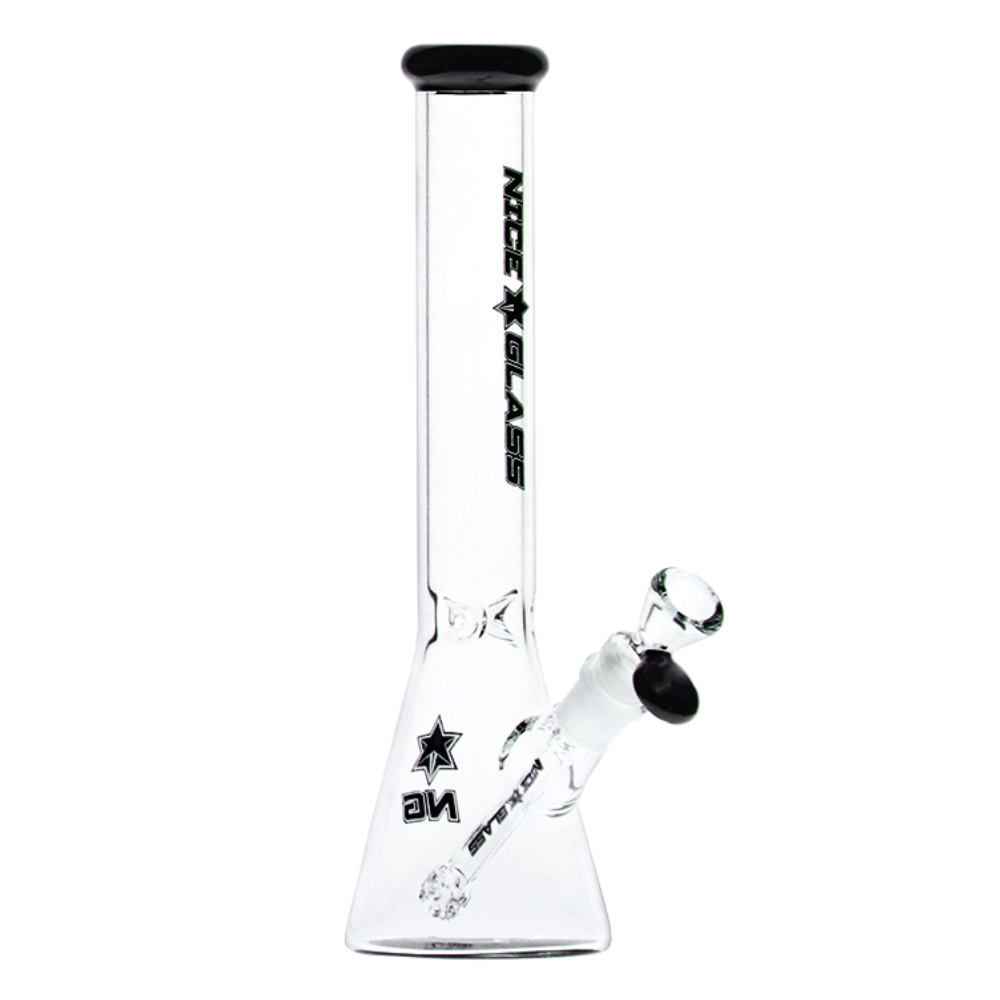 11" 7mm Nice Glass Slim Beaker with Bottom Design